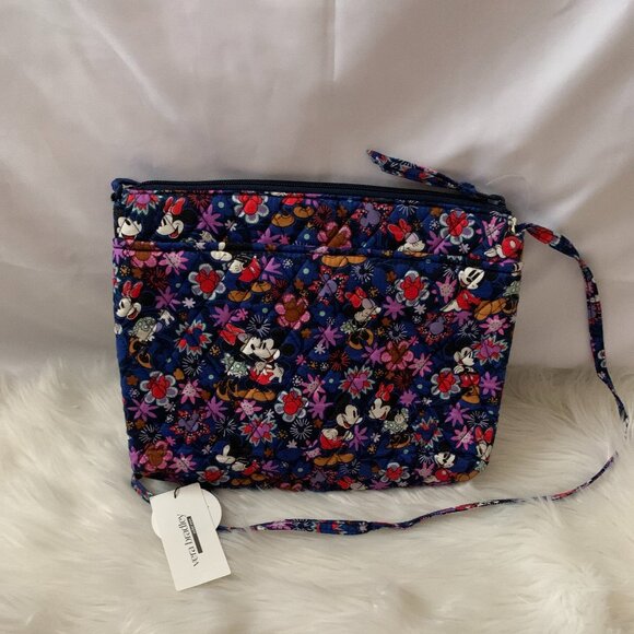 VERA BRADLEY X DISNEY Mickey & Minnie Sweet Floral Quilted Large Hipster Bag - Picture 2 of 4